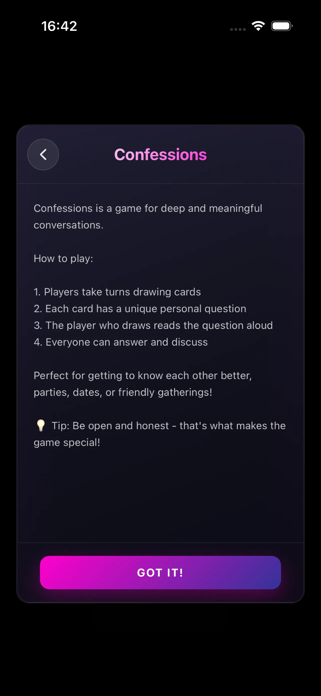 Party Deck party card game on iPhone