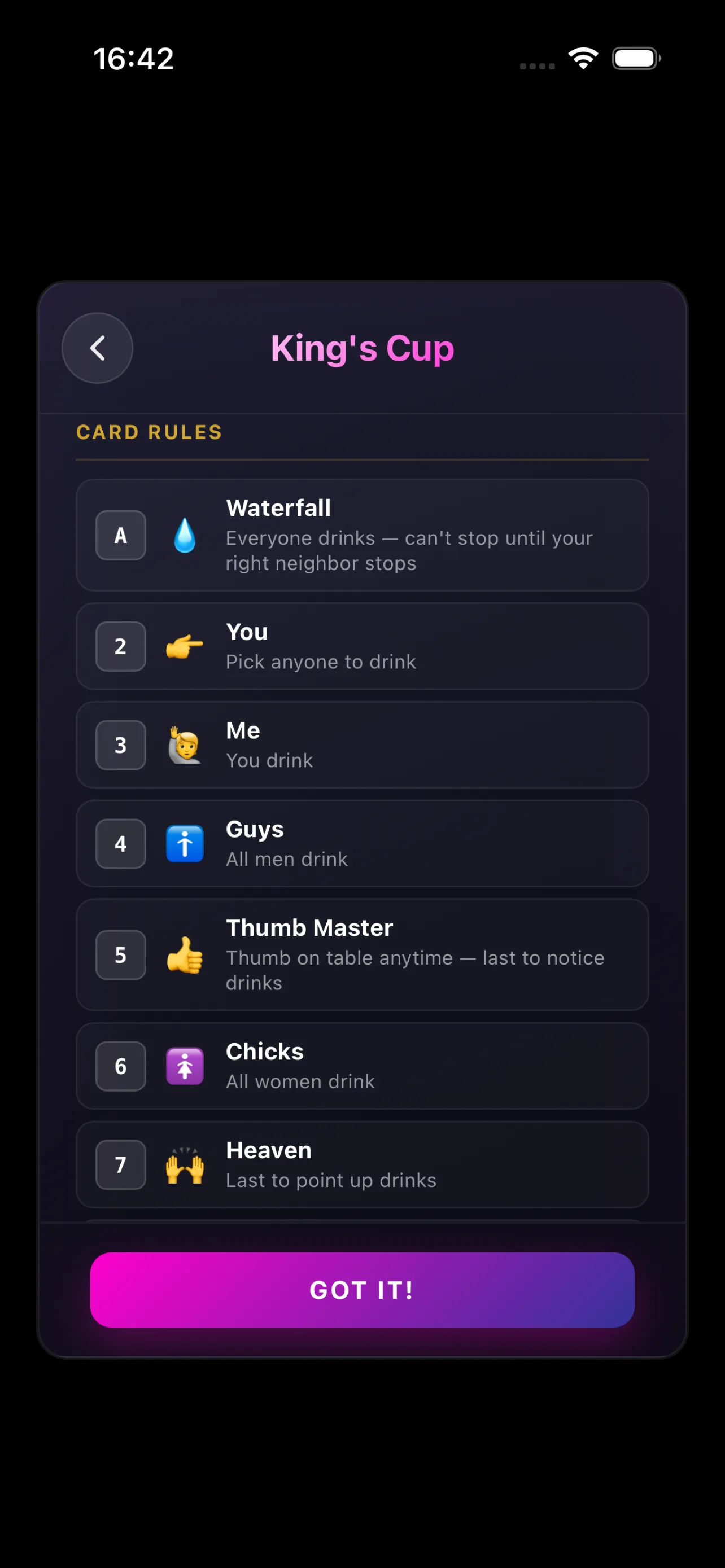 Circle of Fire (Ring of Fire) group drinking game in Party Deck